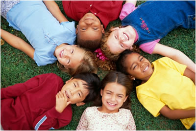 kids in a pinwheel